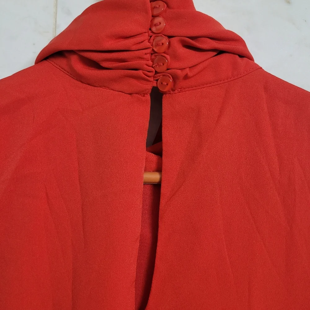 🌷Vero Moda Red Ruffled Dress🌷 - Picture 9 of 13